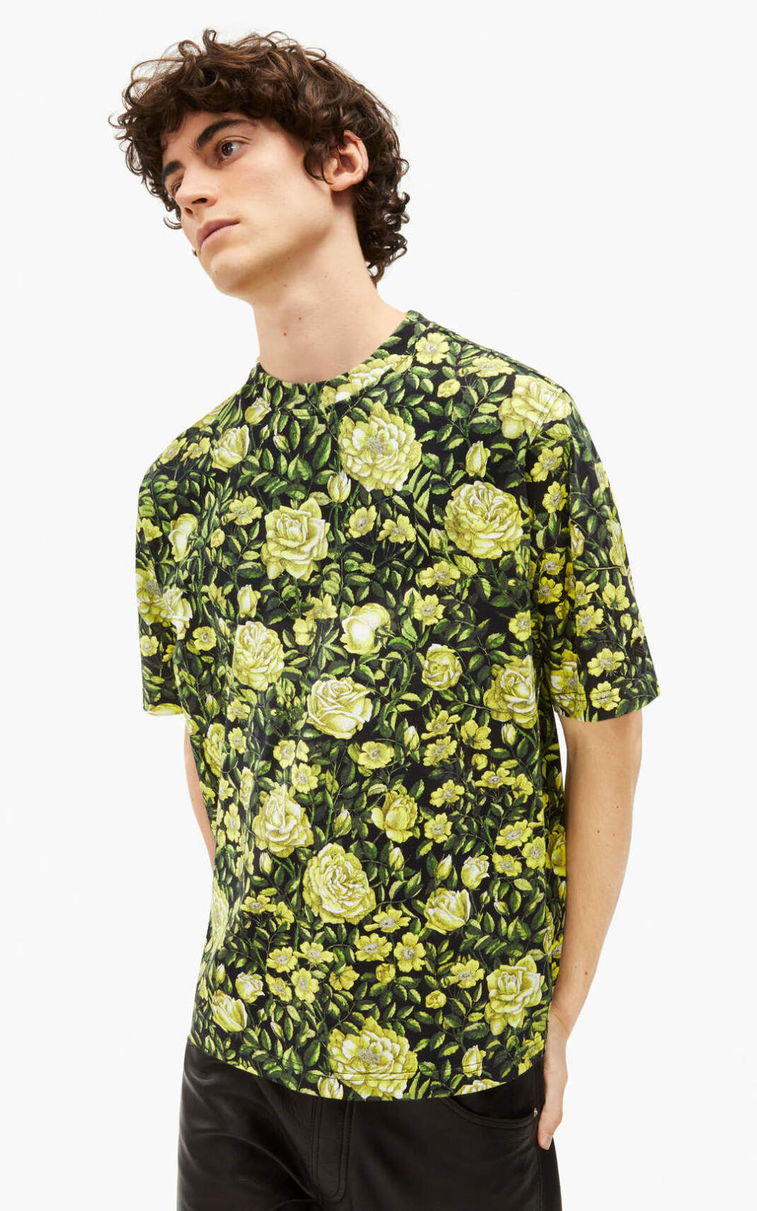 Camisetas Kenzo Botanical Rose oversize Hombre Negras - SKU.8018394